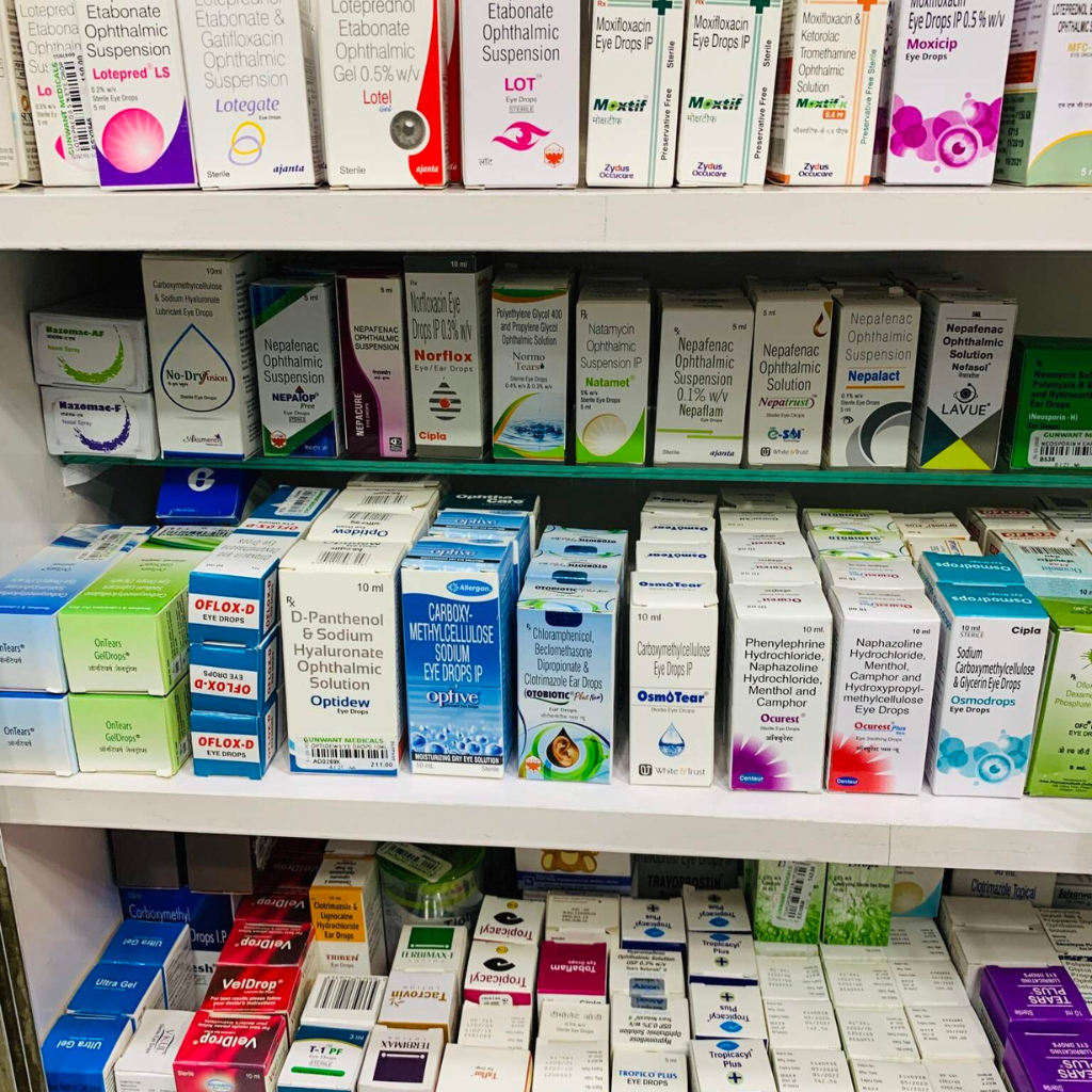 Medical supplies on display